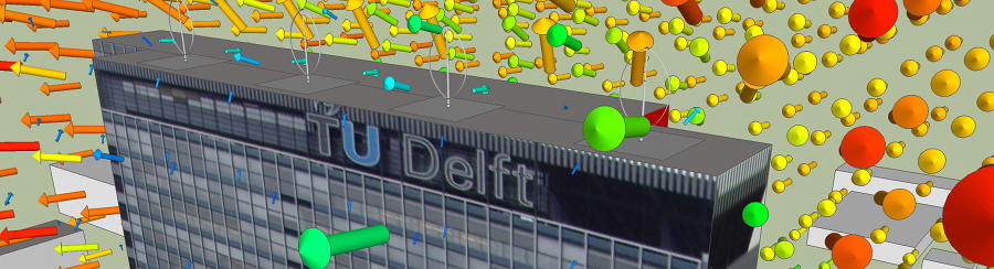 TU Delft EWI building top view